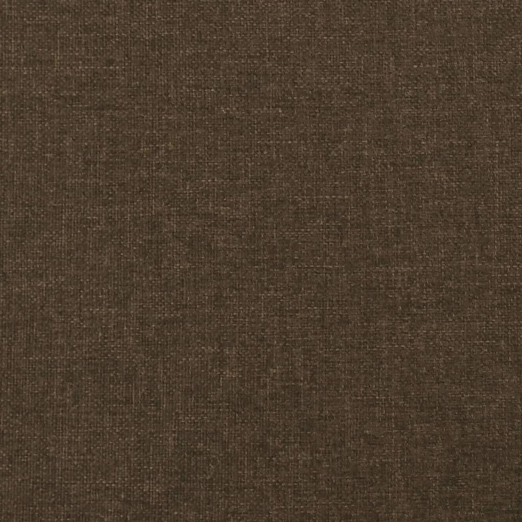 sengegavl med kanter 163x16x118/128 cm stof mørkebrun