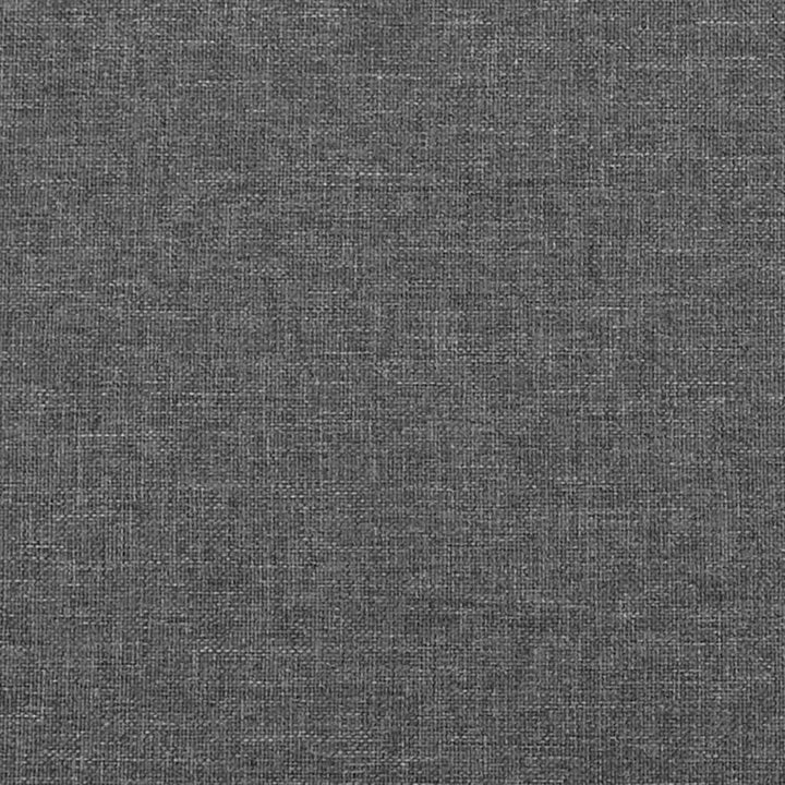 sengegavl med kanter 93x16x118/128 cm stof mørkegrå