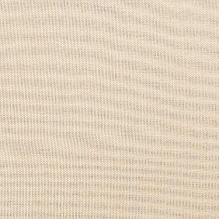 sengegavl med kanter 93x16x118/128 cm stof cremefarvet