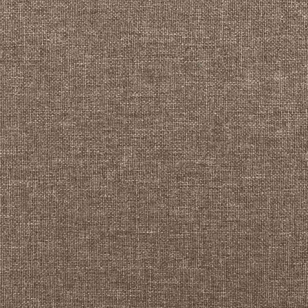 sengegavl med kanter 183x16x118/128 cm stof gråbrun
