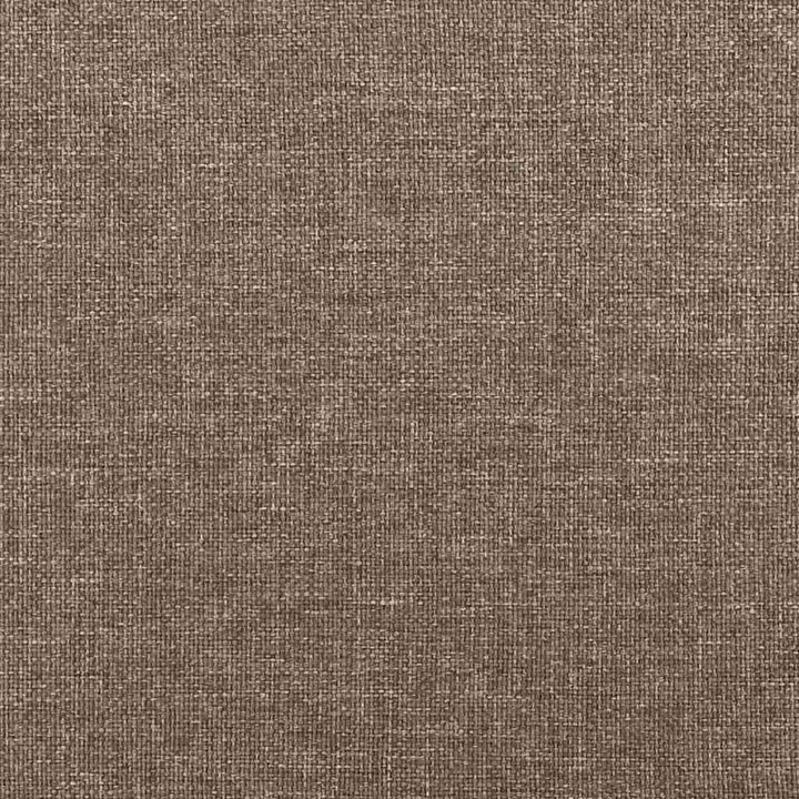 sengegavl med kanter 183x16x118/128 cm stof gråbrun