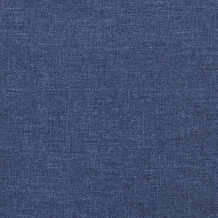 sengegavl med kanter 93x16x118/128 cm stof blå