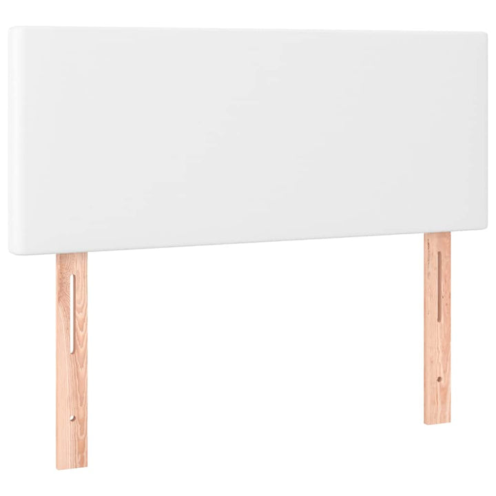 sengegavl med LED-lys 90x5x78/88 cm kunstlæder hvid