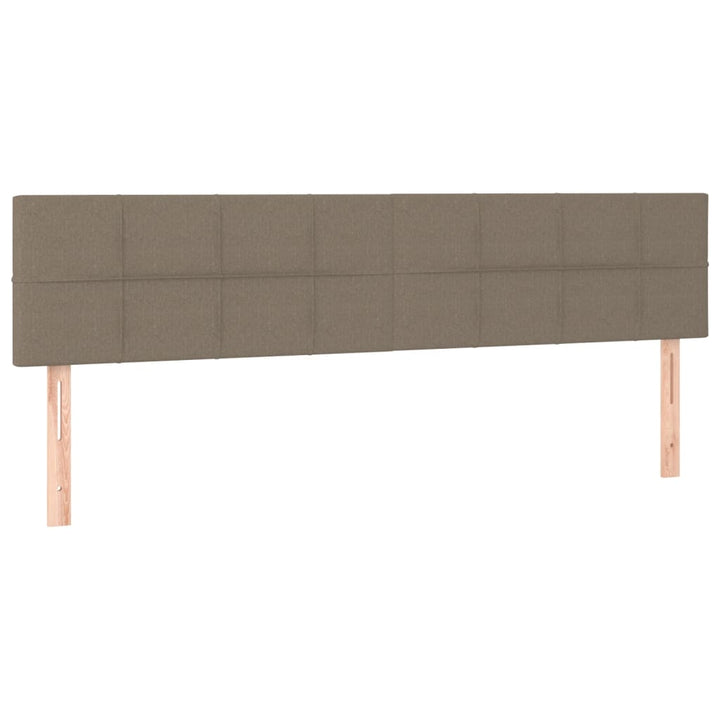 sengegavl med LED-lys 160x5x78/88 cm stof gråbrun