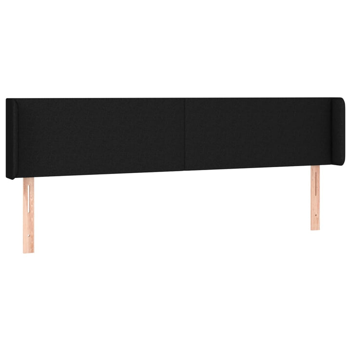 sengegavl med LED-lys 163x16x78/88 cm stof sort