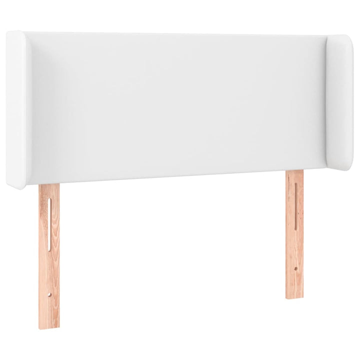 sengegavl med LED-lys 103x16x78/88 cm kunstlæder hvid