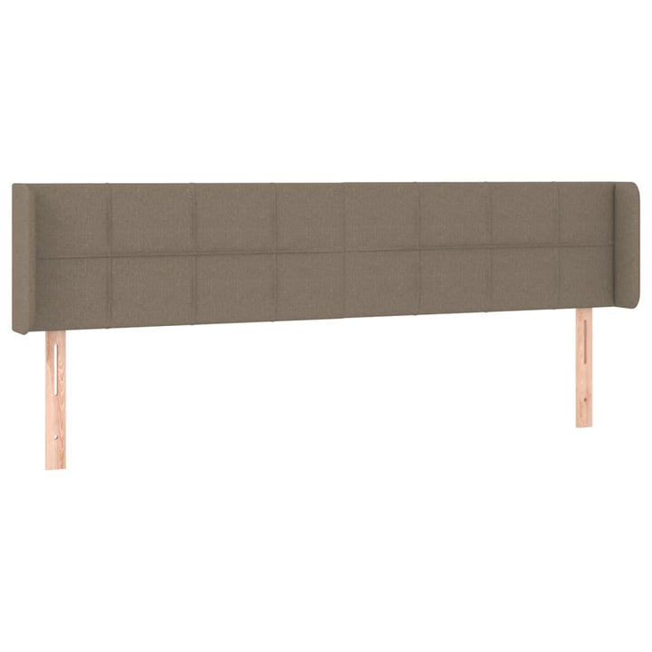 sengegavl med LED-lys 183x16x78/88 cm stof gråbrun