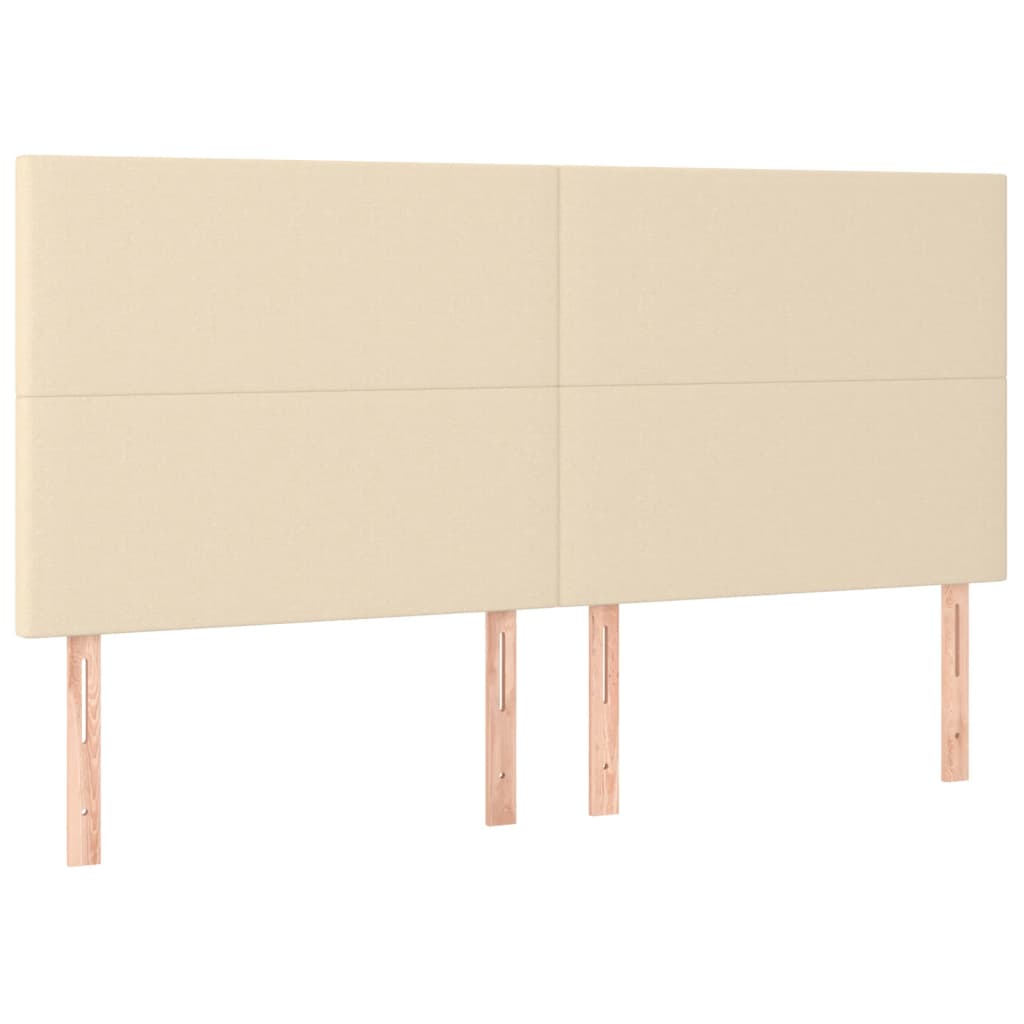 kontinentalseng med madras 180x200 cm stof cremefarvet