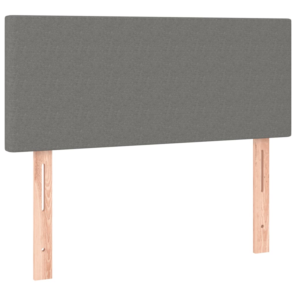 kontinentalseng med madras 100x200 cm stof mørkegrå