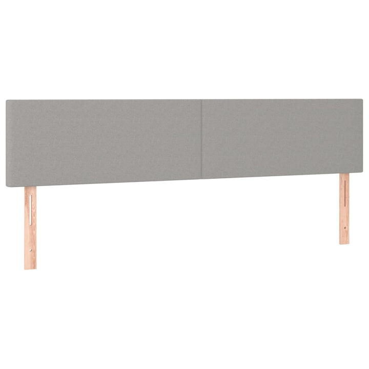 kontinentalseng 160x200 cm stof lysegrå
