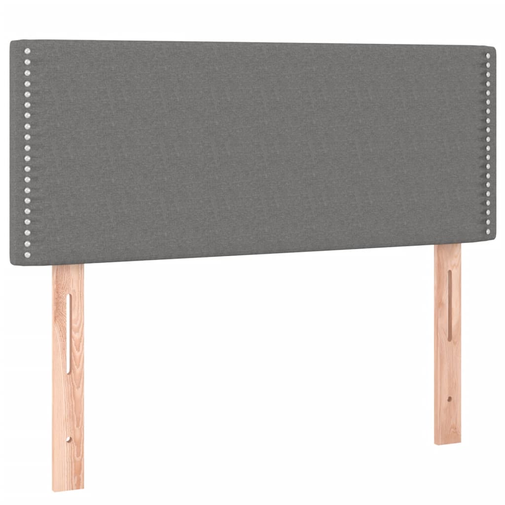 kontinentalseng med madras 90x200 cm stof mørkegrå