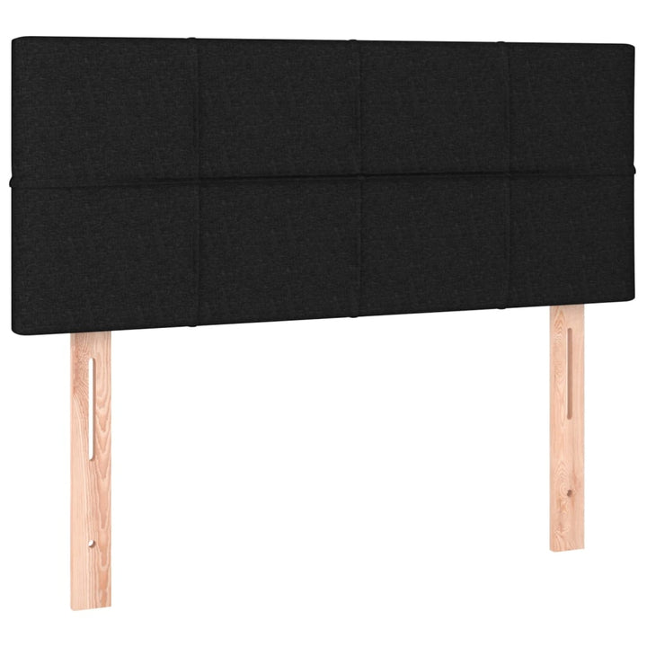 kontinentalseng med madras 90x190 cm stof sort