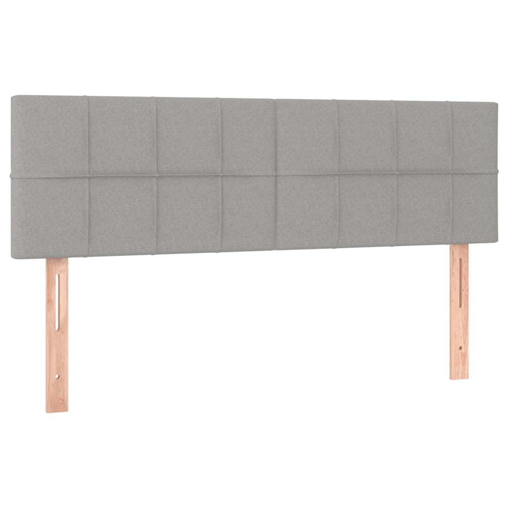 kontinentalseng med madras 140x190 cm stof lysegrå