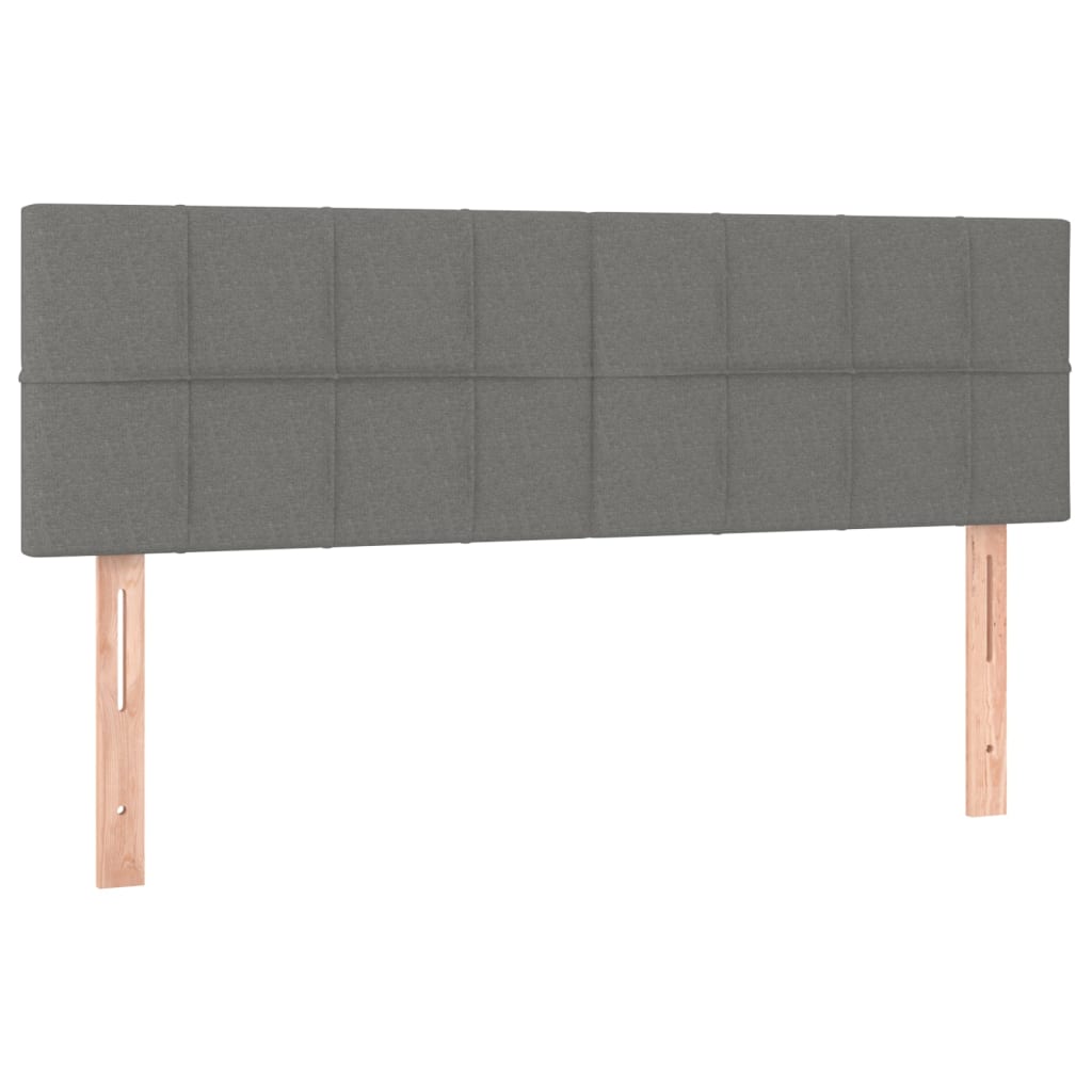 kontinentalseng med madras 140x190 cm stof mørkegrå