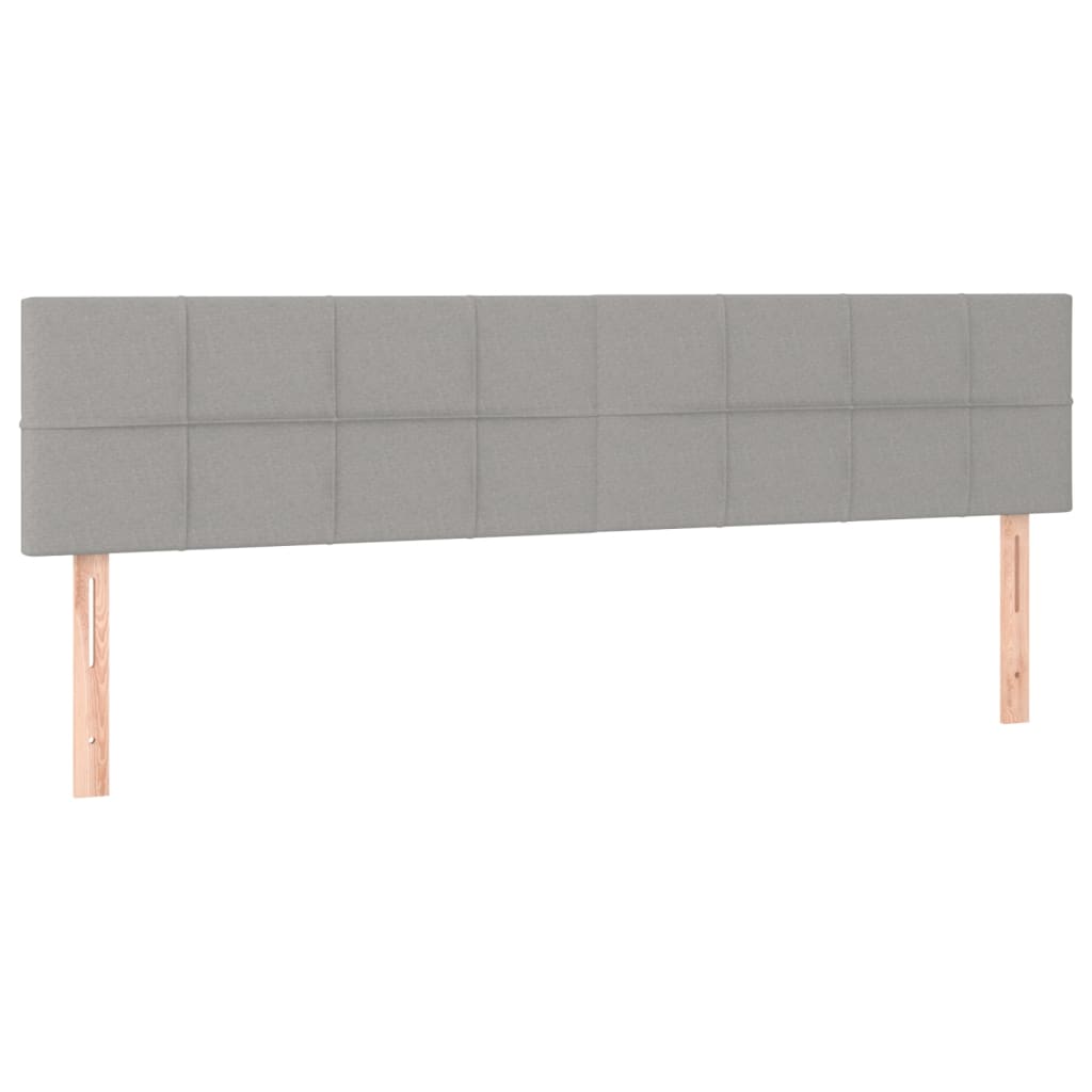 kontinentalseng med madras 200x200 cm stof lysegrå