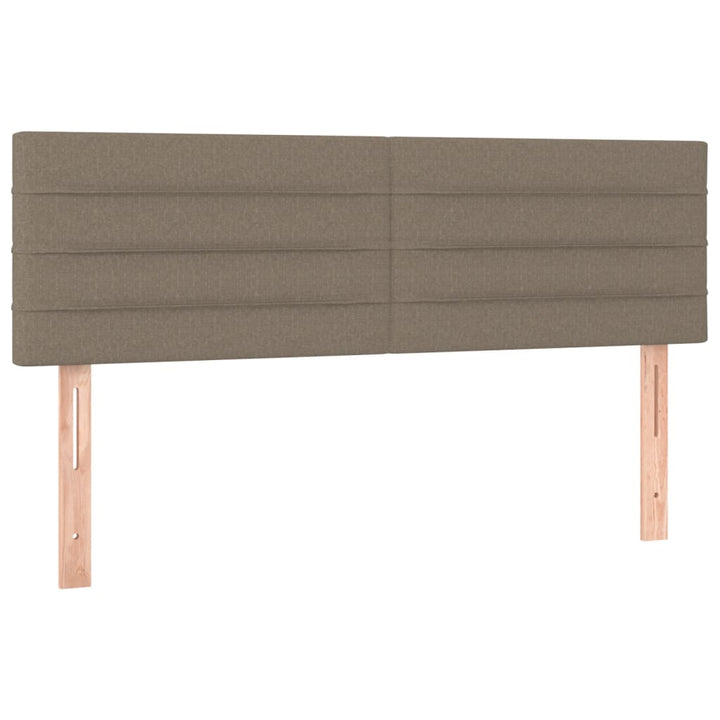 kontinentalseng med madras 140x190 cm stof gråbrun