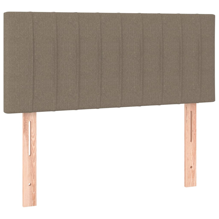 kontinentalseng med madras 100x200 cm stof gråbrun