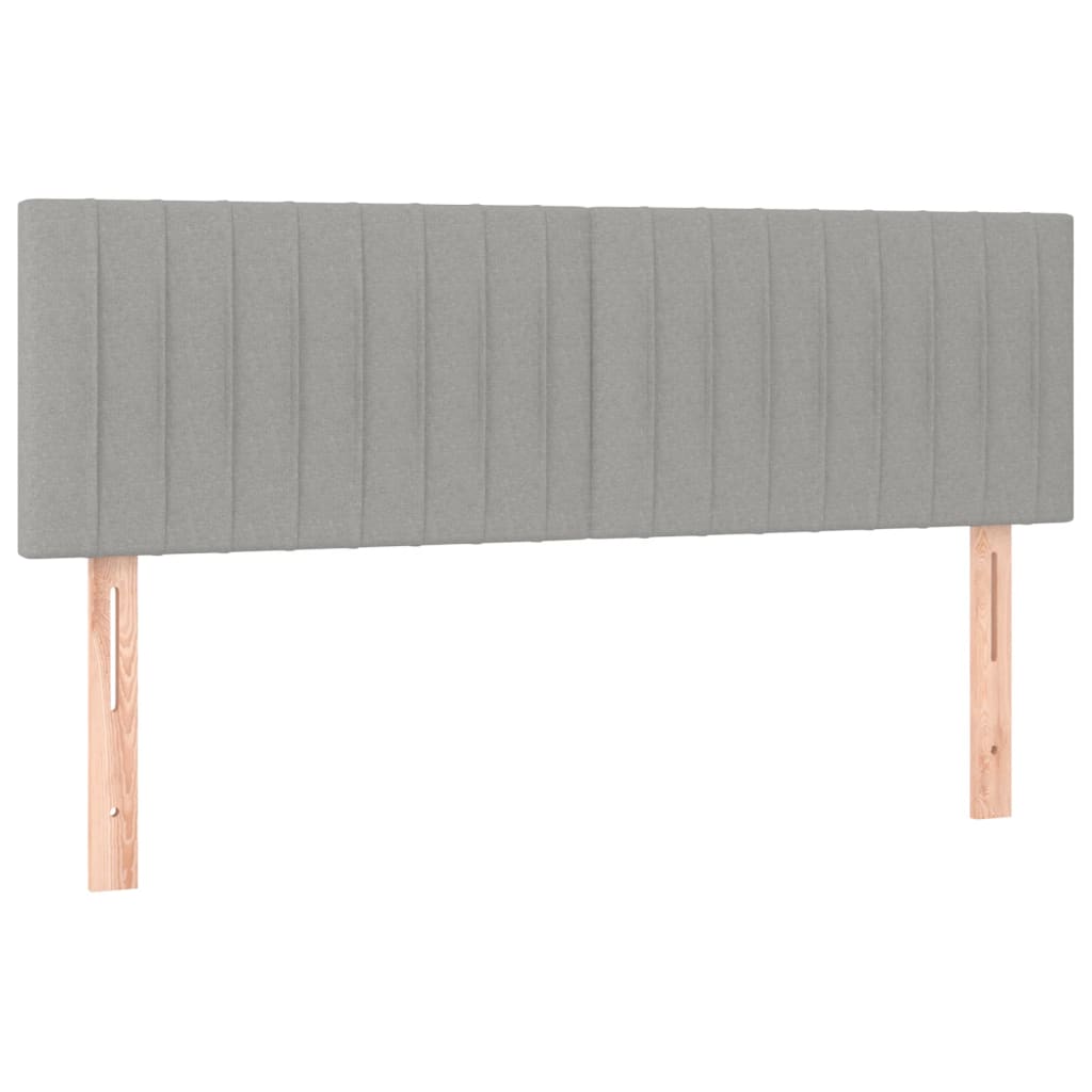 kontinentalseng med madras 140x190 cm stof lysegrå