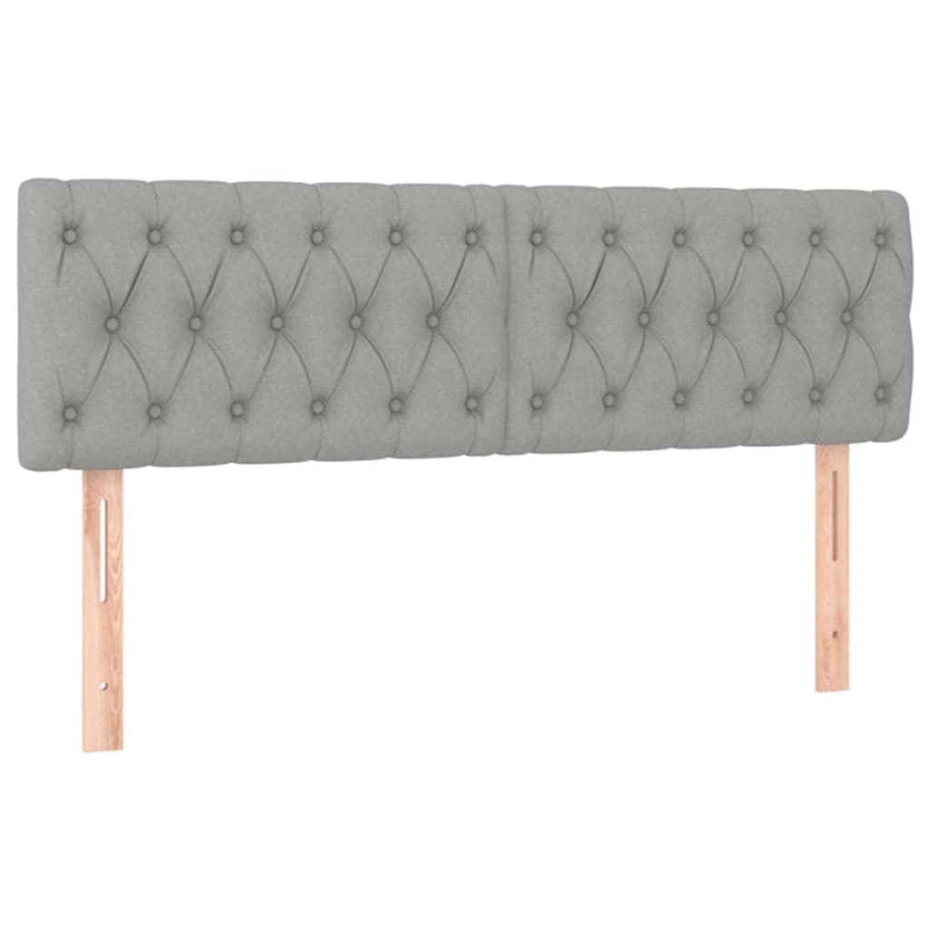 kontinentalseng med madras 140x190 cm stof lysegrå