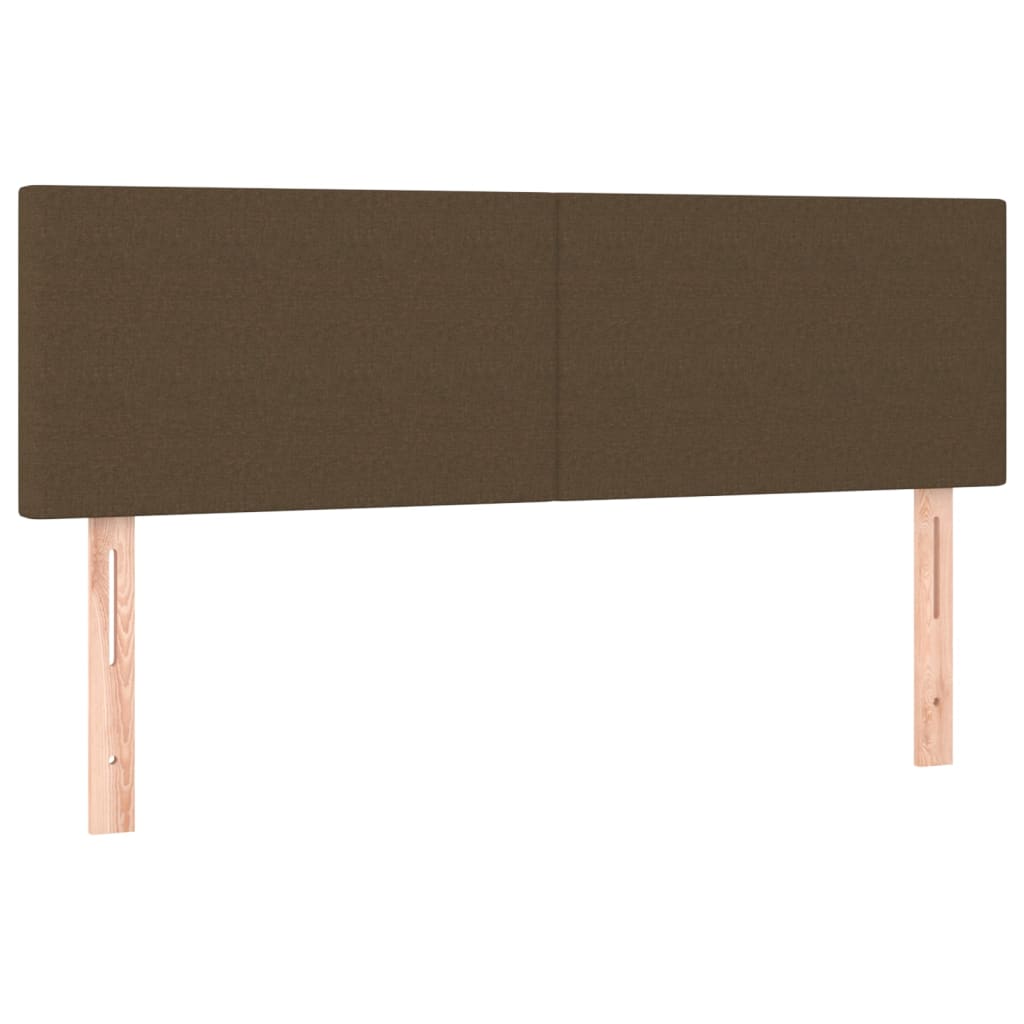 kontinentalseng med madras 140x190 cm stof mørkebrun