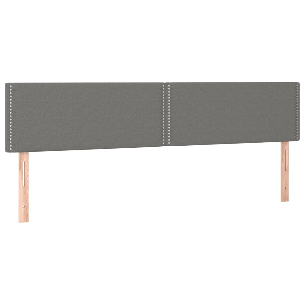 kontinentalseng med madras 180x200 cm stof mørkegrå