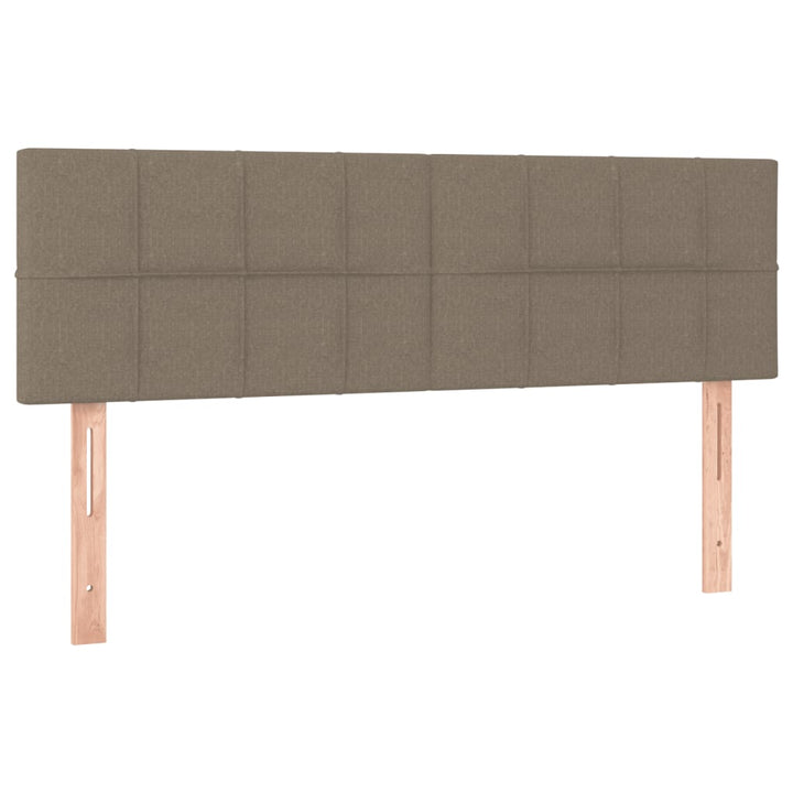 kontinentalseng med madras 140x200 cm stof gråbrun