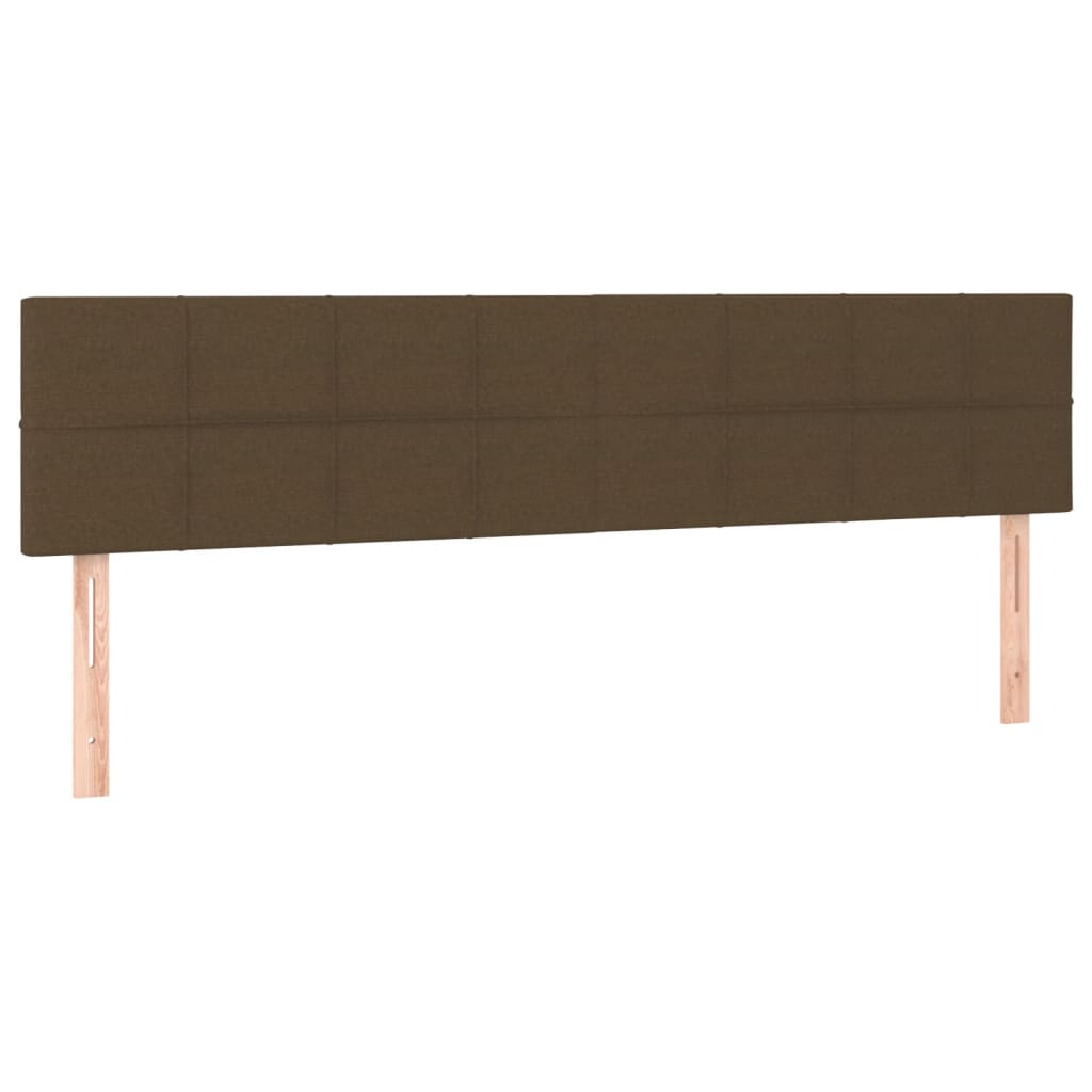 kontinentalseng med madras 200x200 cm stof mørkebrun