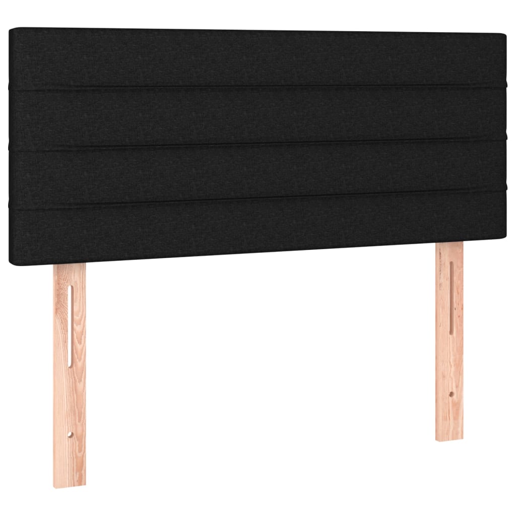 kontinentalseng med madras 90x190 cm stof sort