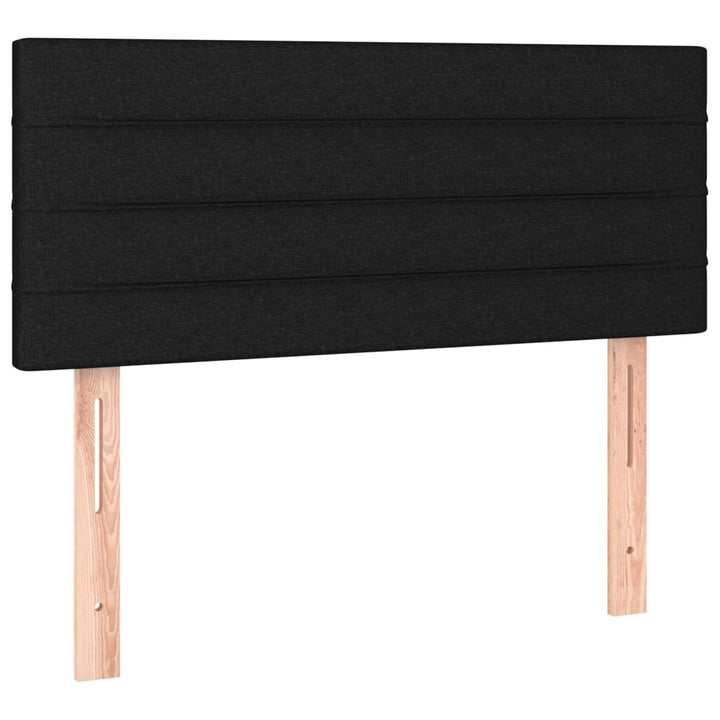 kontinentalseng med madras 90x190 cm stof sort
