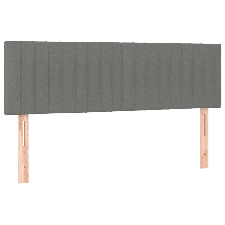 kontinentalseng med madras 140x200 cm stof mørkegrå