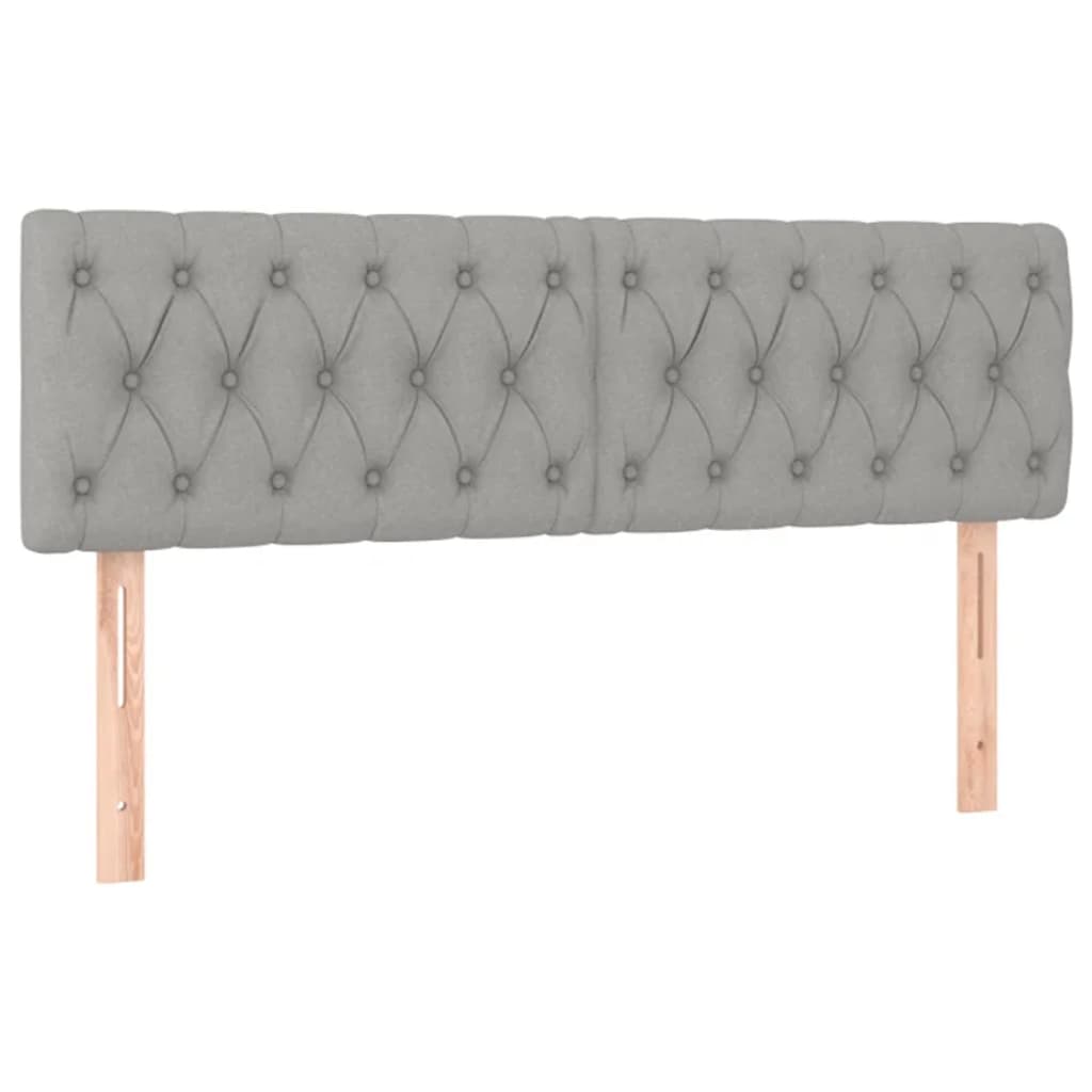 kontinentalseng med madras 140x190 cm stof lysegrå