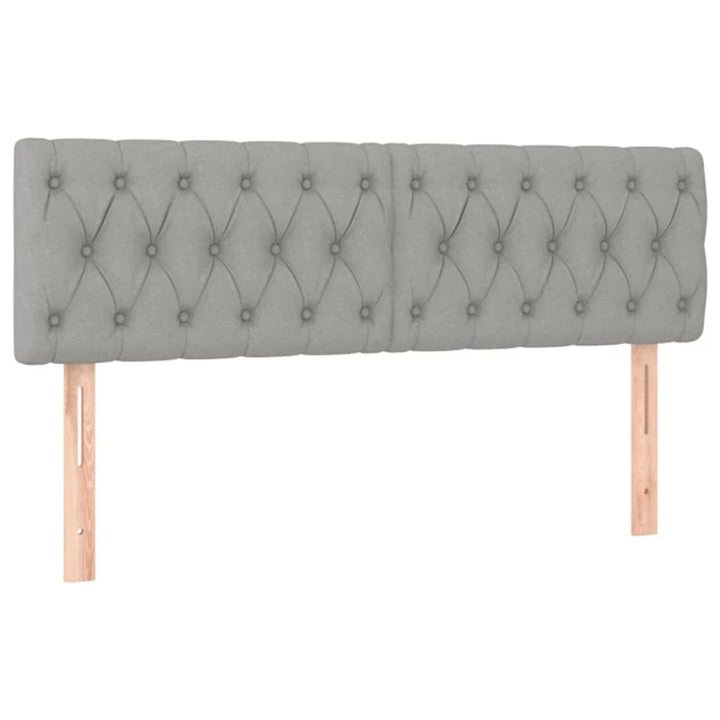 kontinentalseng med madras 140x190 cm stof lysegrå