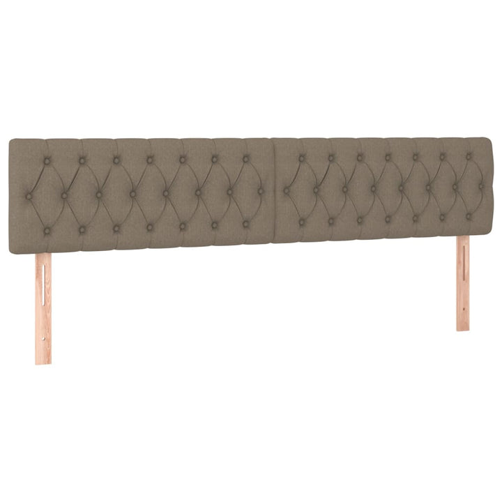 kontinentalseng med madras 200x200 cm stof gråbrun