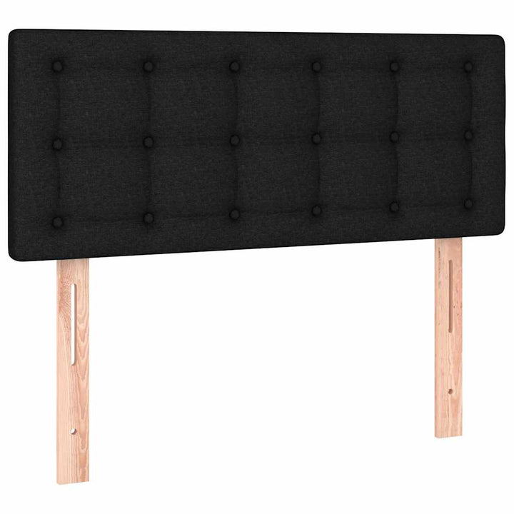 kontinentalseng med madras 100x200 cm stof sort