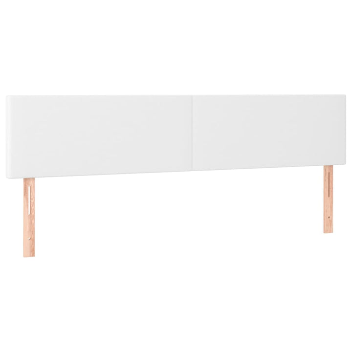 kontinentalseng med madras 180x200 cm kunstlæder hvid