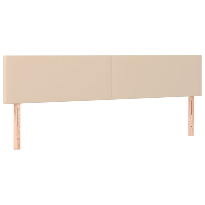 kontinentalseng 200x200 cm kunstlæder cappuccinofarvet