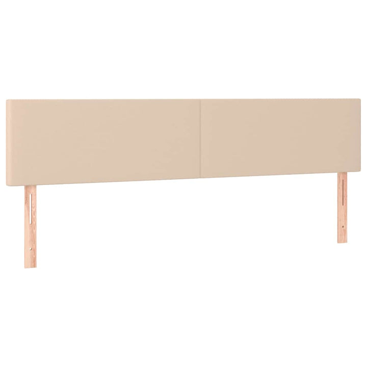 kontinentalseng 200x200 cm kunstlæder cappuccinofarvet