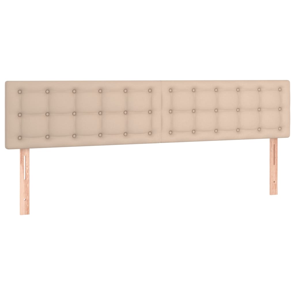 kontinentalseng 180x200 cm kunstlæder cappuccinofarvet