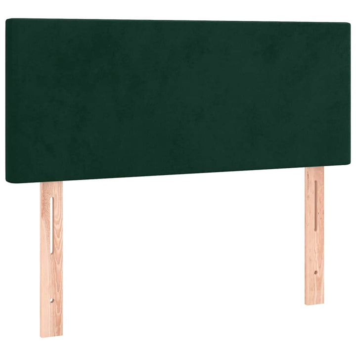kontinentalseng med madras 90x190 cm fløjl mørkegrøn