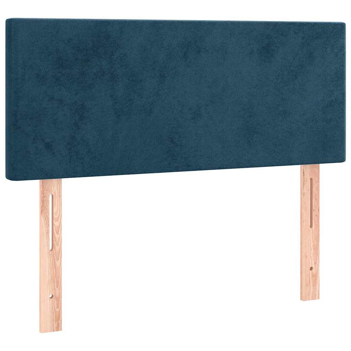 kontinentalseng med madras 90x190 cm fløjl mørkeblå