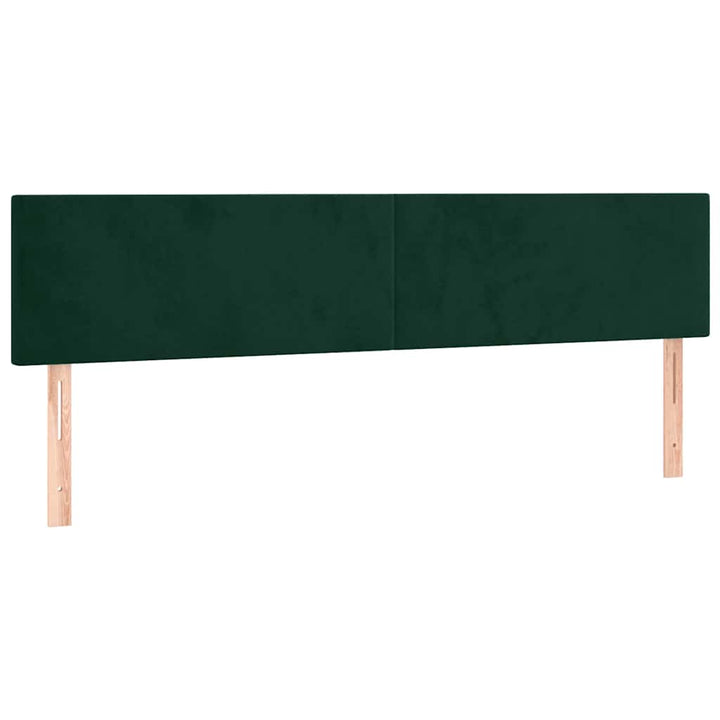kontinentalseng med madras 160x200 cm fløjl mørkegrøn