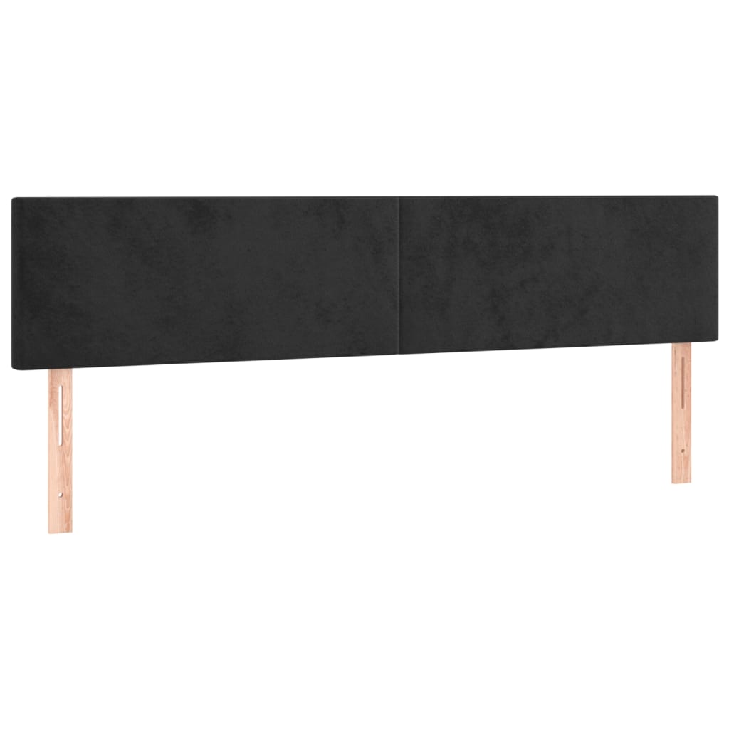 kontinentalseng med madras 180x200 cm fløjl sort
