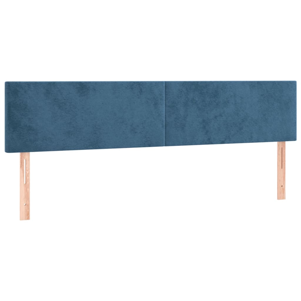 kontinentalseng med madras 180x200 cm fløjl mørkeblå