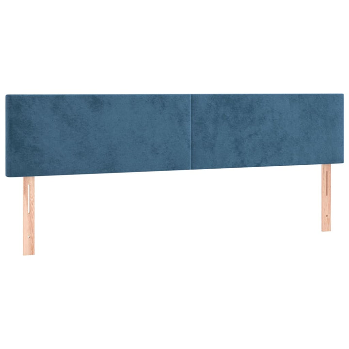 kontinentalseng med madras 180x200 cm fløjl mørkeblå