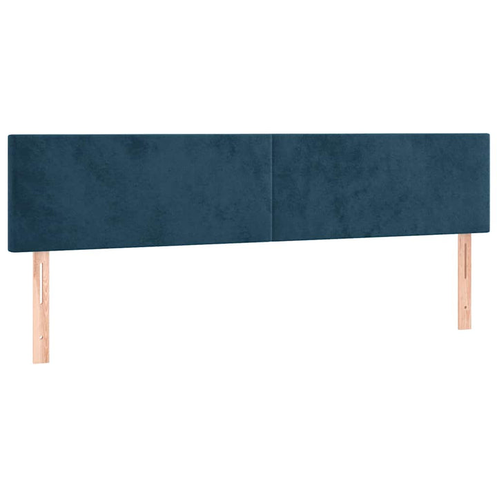 kontinentalseng med madras 180x200 cm fløjl mørkeblå