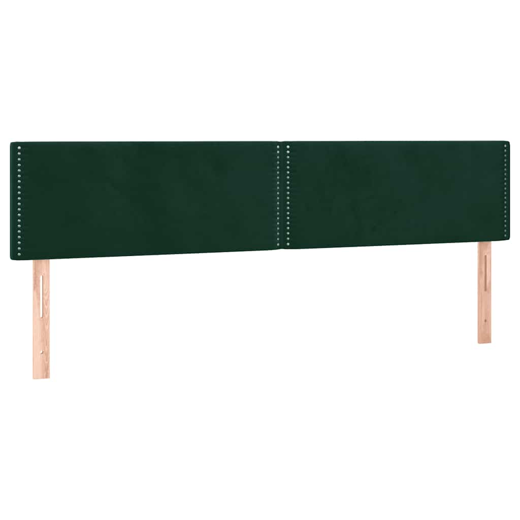 kontinentalseng med madras 180x200 cm fløjl mørkegrøn