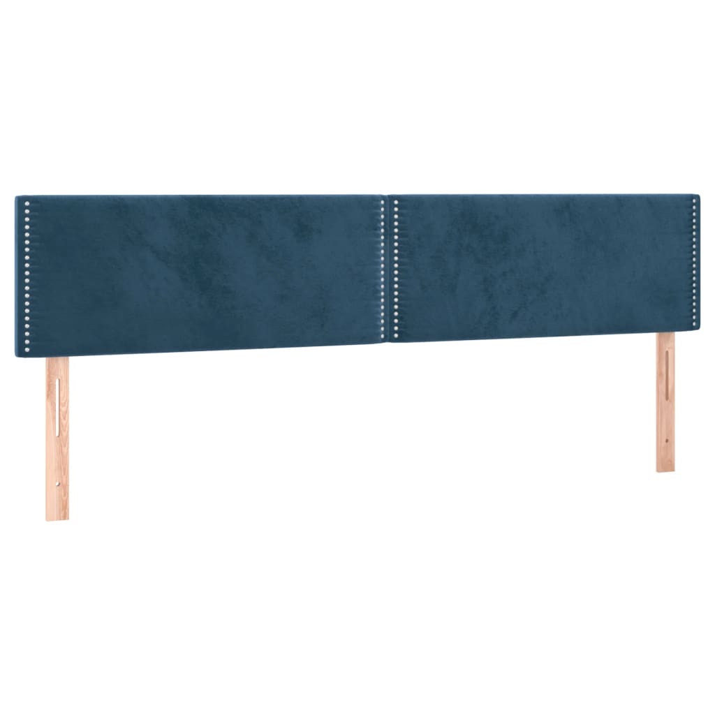 kontinentalseng med madras 180x200 cm fløjl mørkeblå