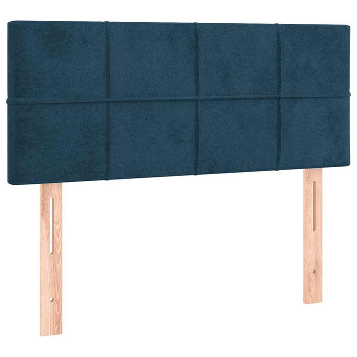 kontinentalseng med madras 80x200 cm fløjl mørkeblå