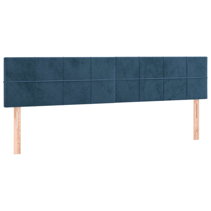 kontinentalseng med madras 180x200 cm fløjl mørkeblå