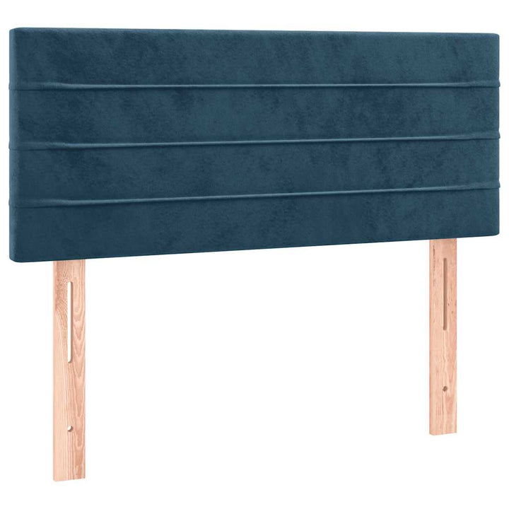 kontinentalseng med madras 80x200 cm fløjl mørkeblå